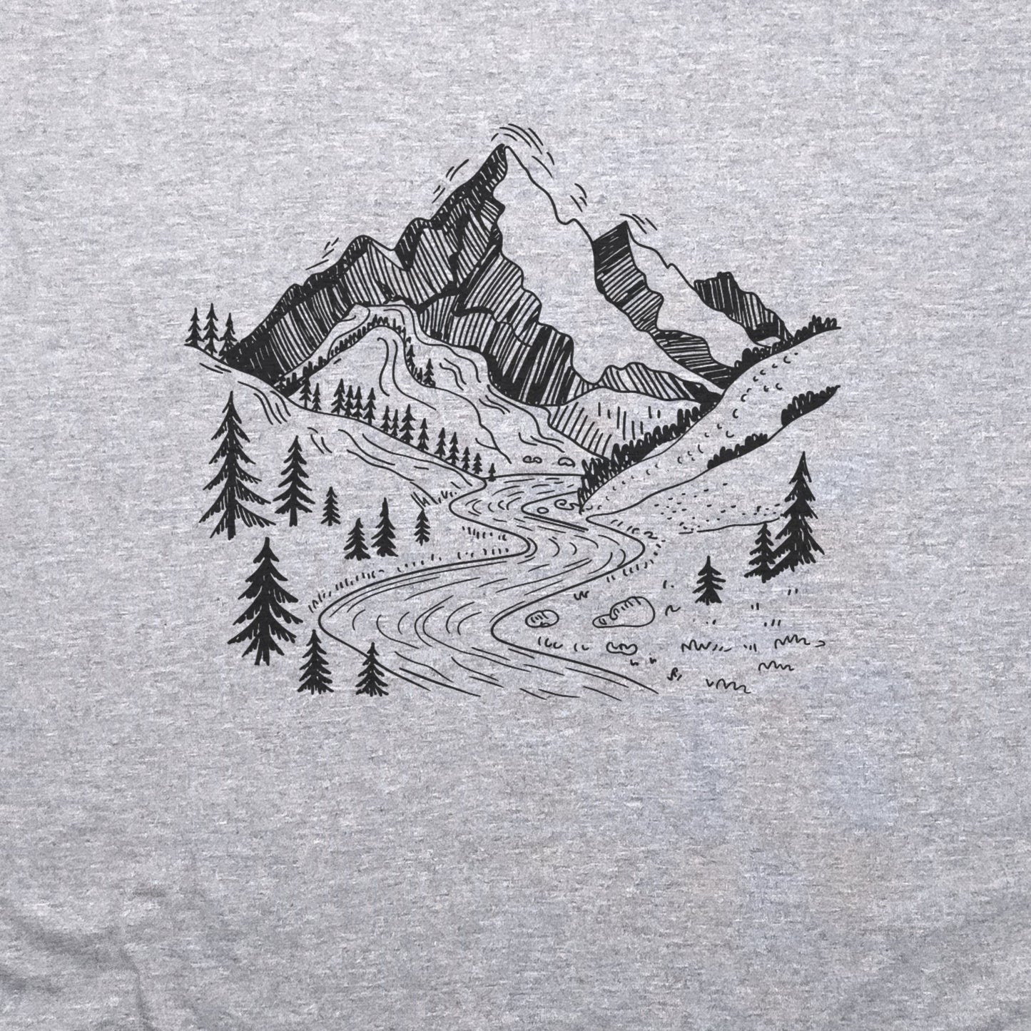North Cascades Doodle T-Shirt Adventure and Outdoors Themed T-Shirt