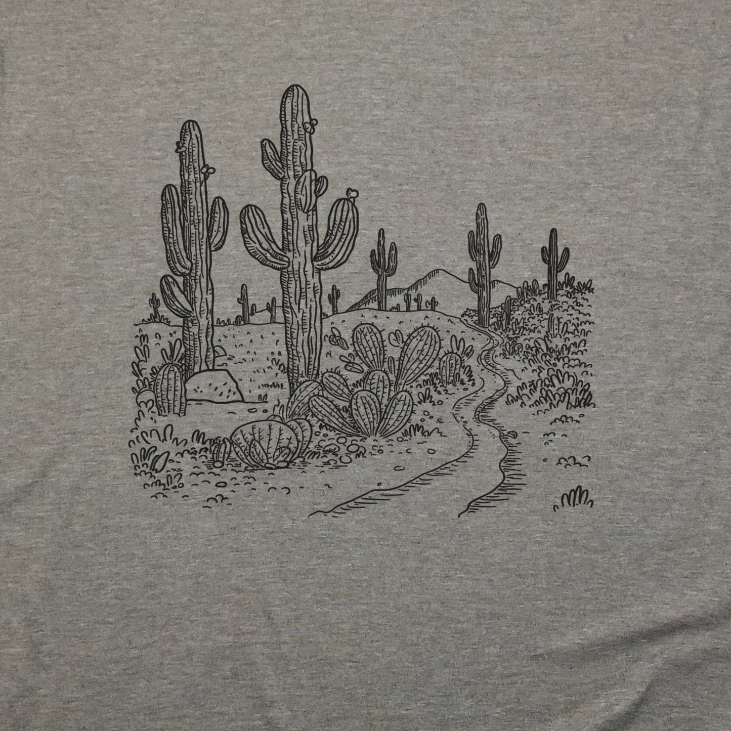Saguaro Doodle T-Shirt Adventure and Outdoors Themed T-Shirt