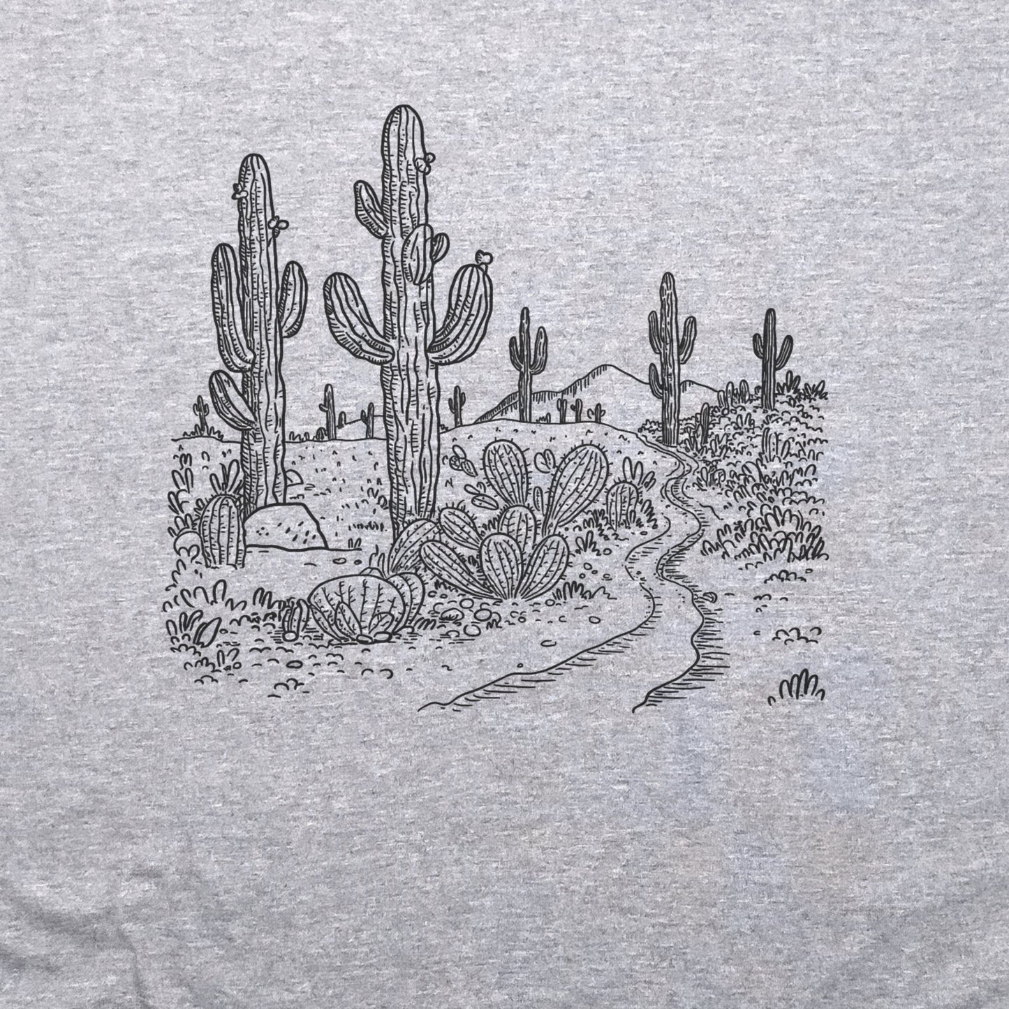 Saguaro Doodle T-Shirt Adventure and Outdoors Themed T-Shirt