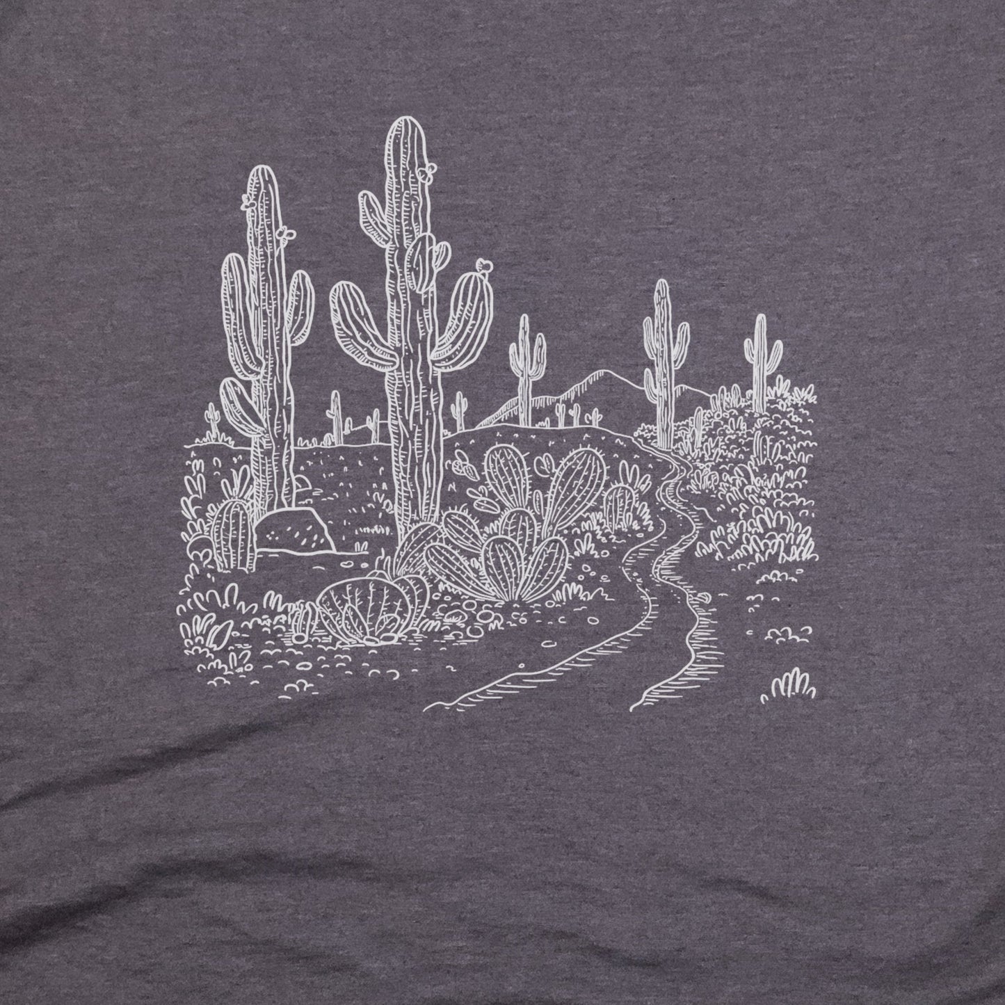 Saguaro Doodle T-Shirt Adventure and Outdoors Themed T-Shirt