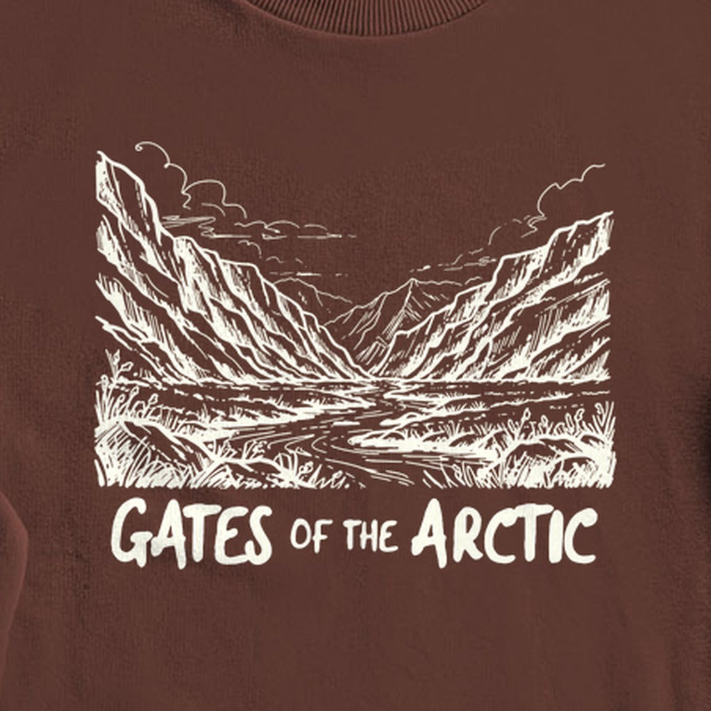Gates of the Artic Line Drawing Crewneck Sweatshirt