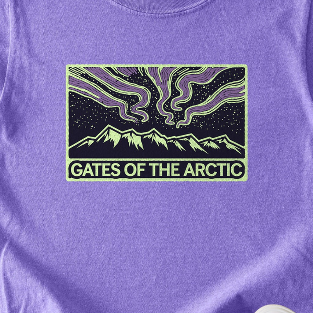 Gates of the Artic at Night Kids Cotton T-Shirt