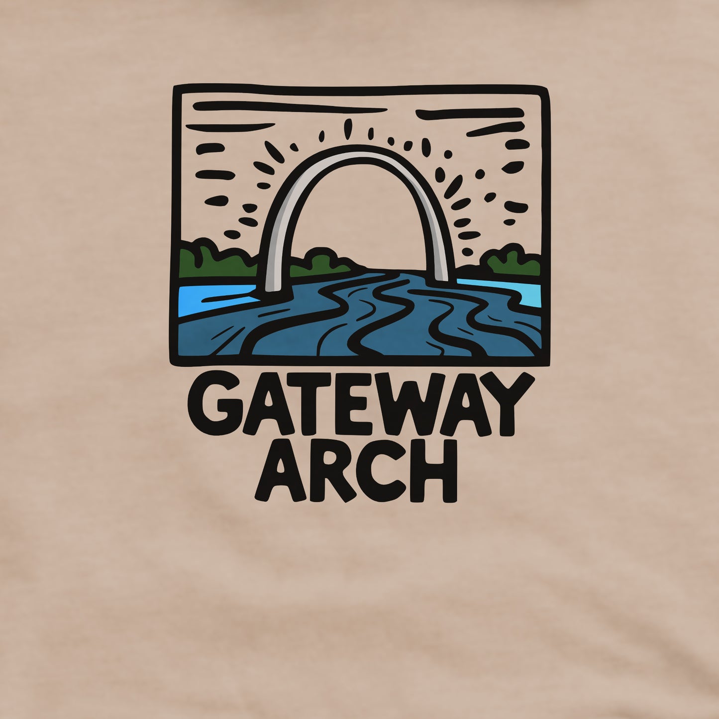 Gateway Arch National Park Crewneck Sweatshirt Adventure and Outdoors Themed Sweatshirt