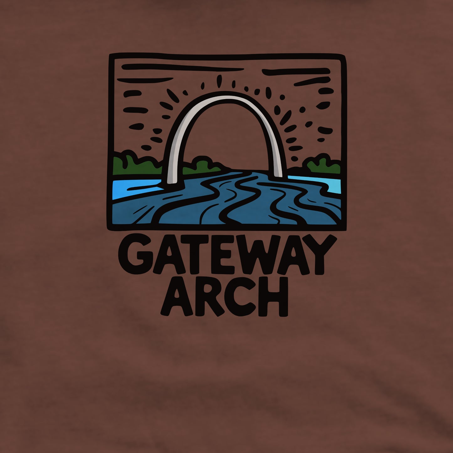 Gateway Arch National Park Crewneck Sweatshirt Adventure and Outdoors Themed Sweatshirt