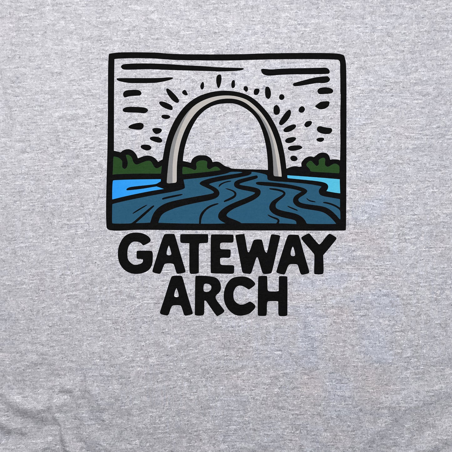 Gateway Arch National Park Crewneck Sweatshirt Adventure and Outdoors Themed Sweatshirt