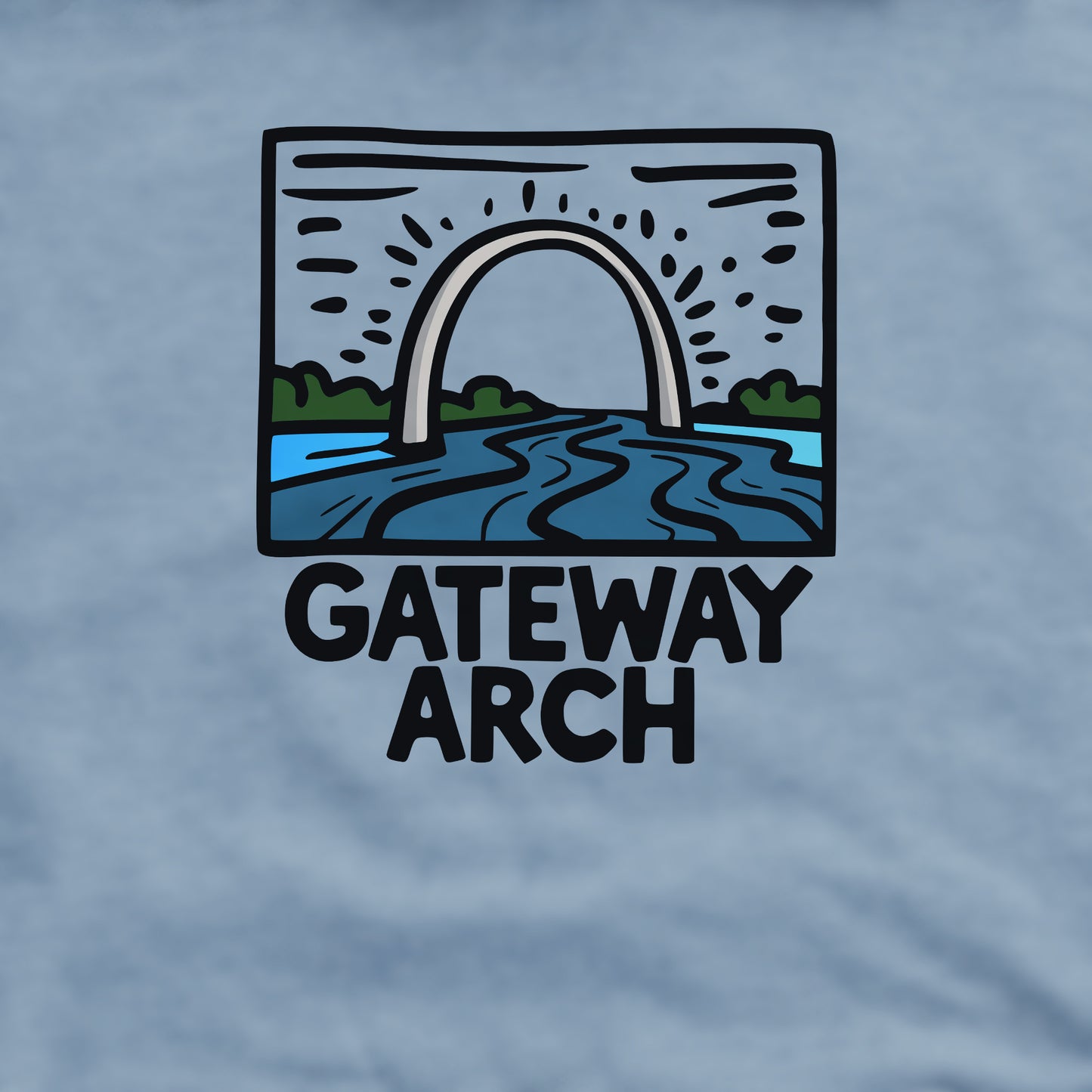 Gateway Arch National Park Crewneck Sweatshirt Adventure and Outdoors Themed Sweatshirt