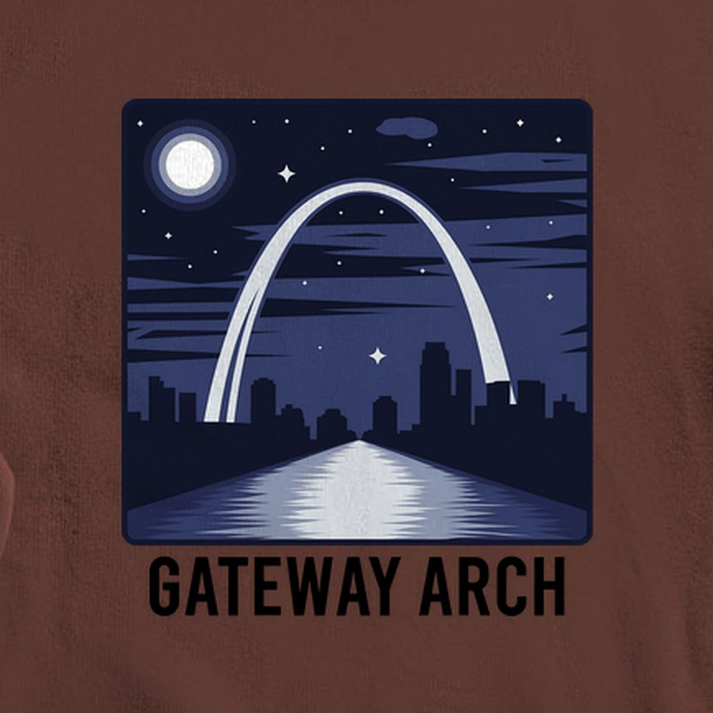Gateway Arch at Night Crewneck Sweatshirt