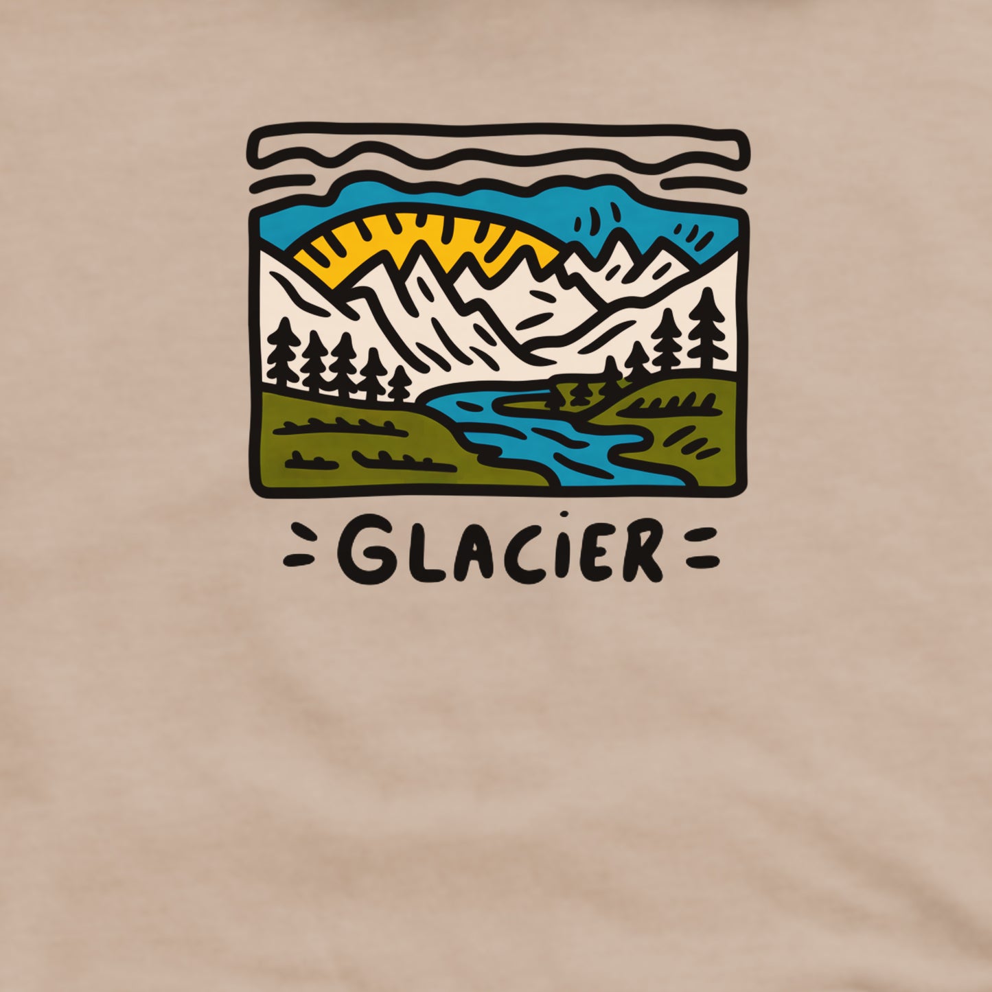 Glacier National Park Crewneck Sweatshirt Adventure and Outdoors Themed Sweatshirt