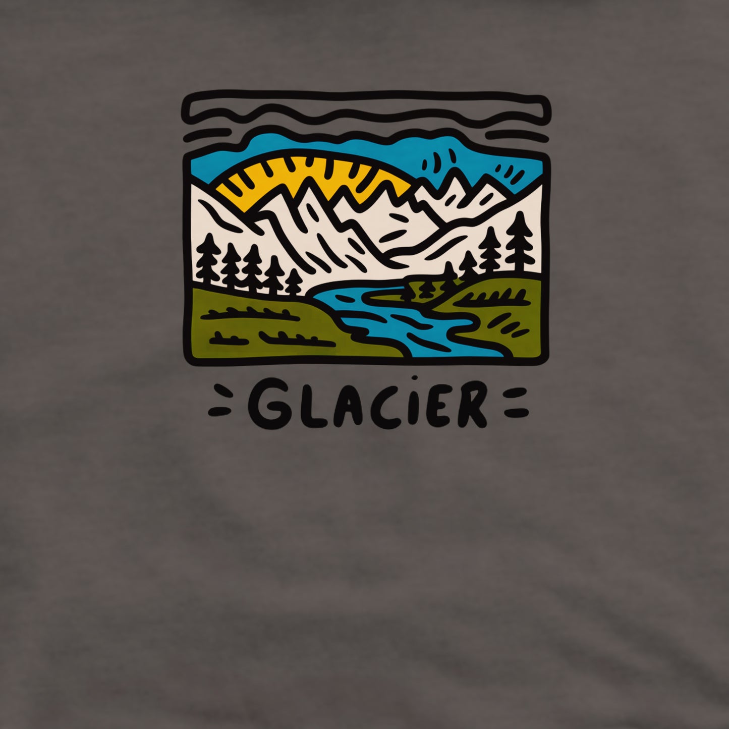 Glacier National Park Crewneck Sweatshirt Adventure and Outdoors Themed Sweatshirt