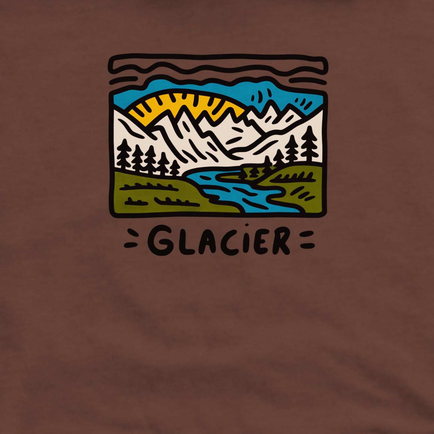 Glacier National Park Crewneck Sweatshirt Adventure and Outdoors Themed Sweatshirt