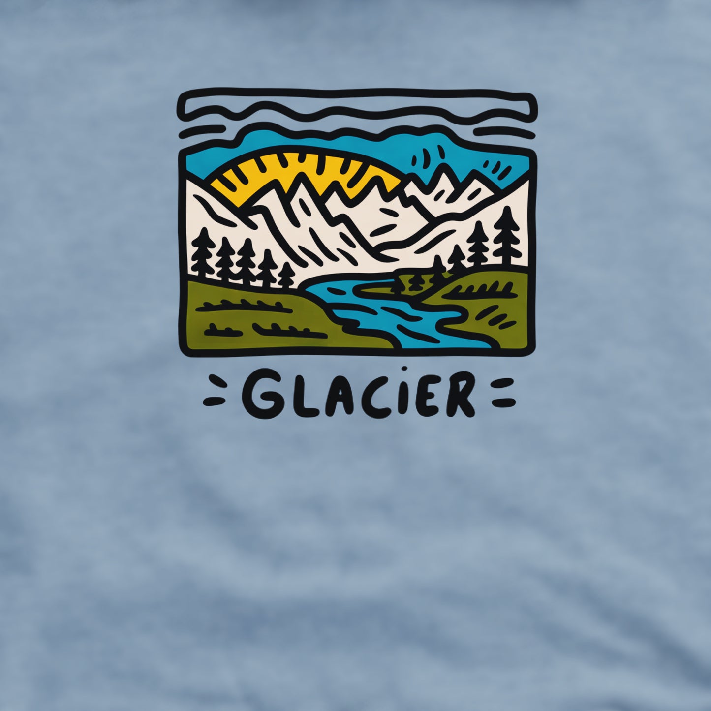 Glacier National Park Crewneck Sweatshirt Adventure and Outdoors Themed Sweatshirt