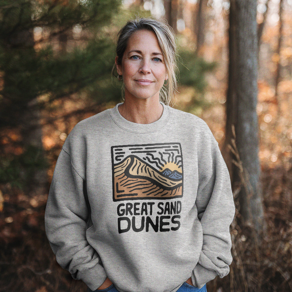Great Sand Dunes National Park Crewneck Sweatshirt Adventure and Outdoors Themed Sweatshirt