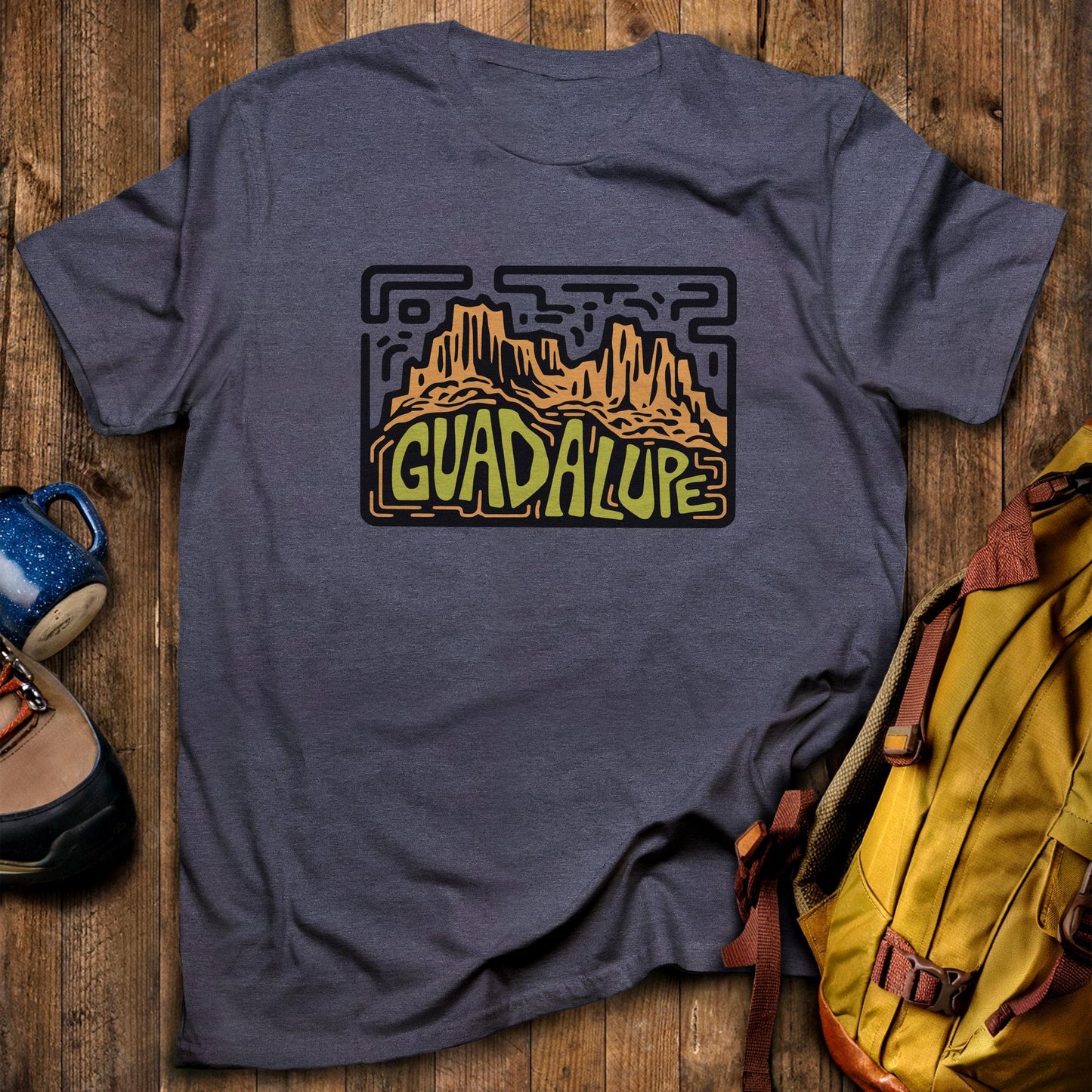 Guadalupe National Park T-Shirt Heather Navy Adventure and Outdoors Themed T-Shirt