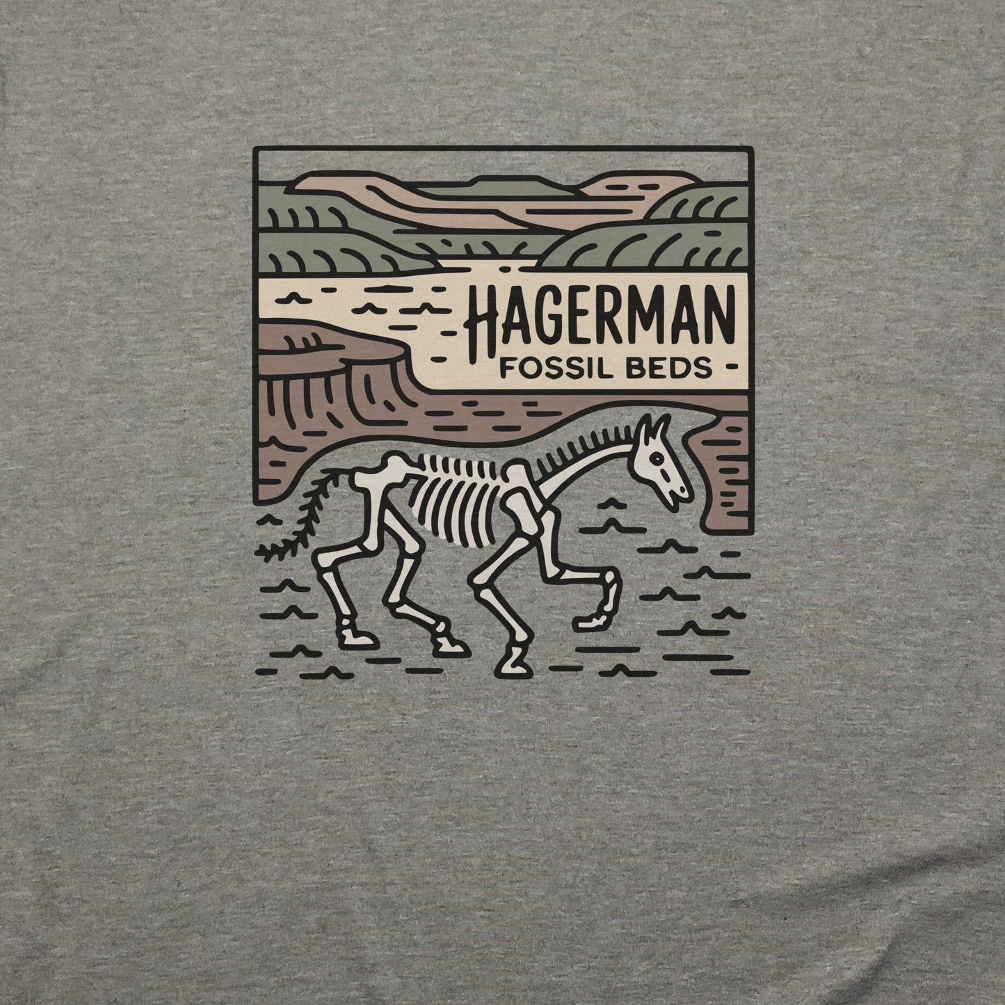 Hagerman Fossil Beds National Monument T-Shirt Adventure and Outdoors Themed T-Shirt