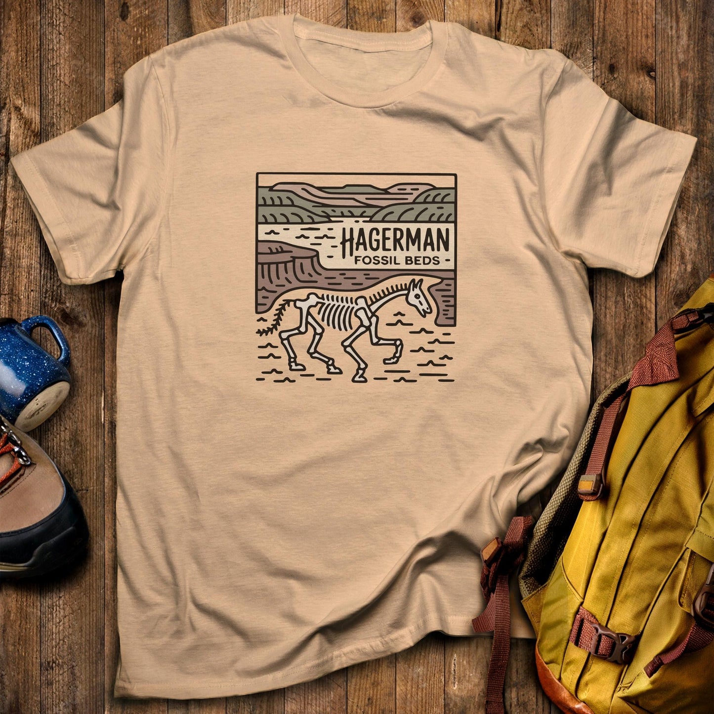 Hagerman Fossil Beds National Monument T-Shirt Sand Adventure and Outdoors Themed T-Shirt
