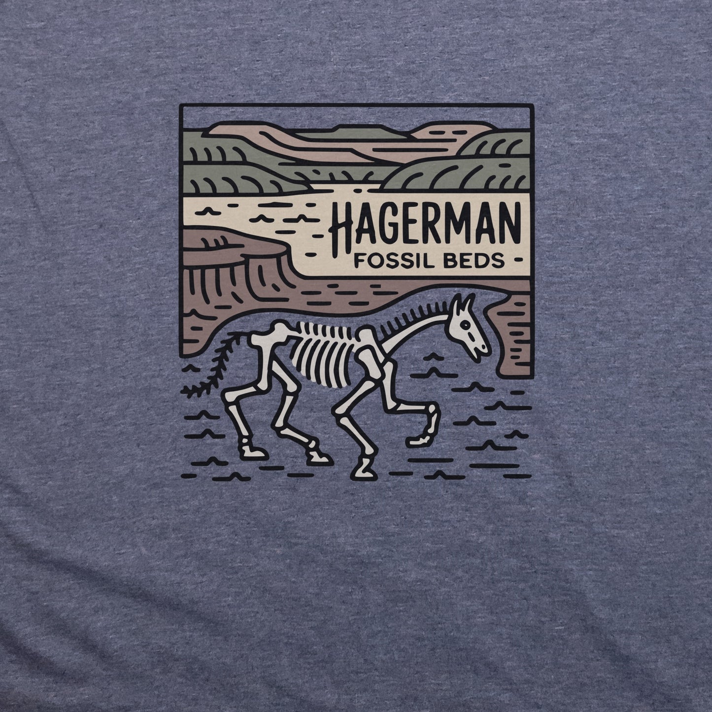 Hagerman Fossil Beds National Monument T-Shirt Adventure and Outdoors Themed T-Shirt