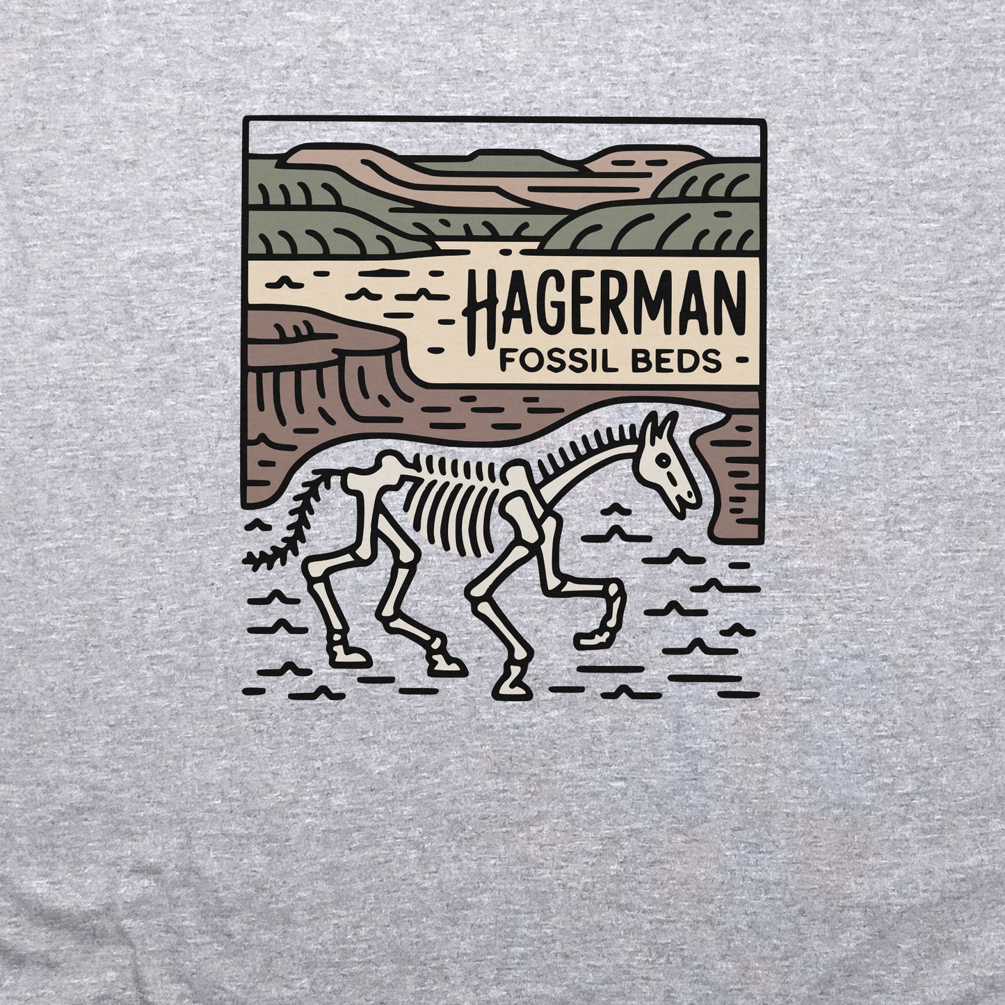Hagerman Fossil Beds National Monument Crewneck Sweatshirt Adventure and Outdoors Themed Sweatshirt