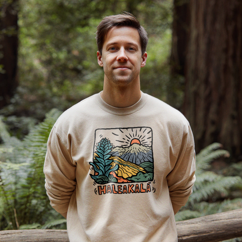 Haleakala National Park Crewneck Sweatshirt Adventure and Outdoors Themed Sweatshirt