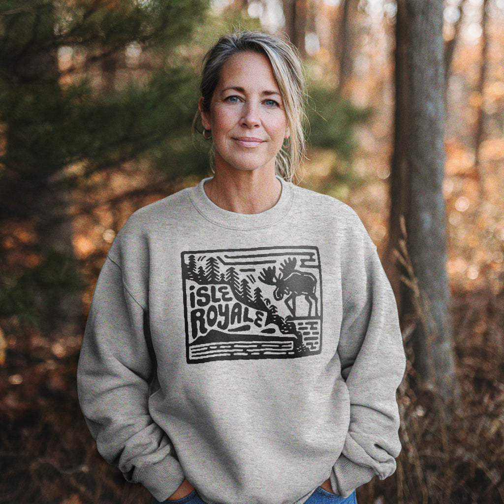 Isle Royale National Park Crewneck Sweatshirt Adventure and Outdoors Themed Sweatshirt
