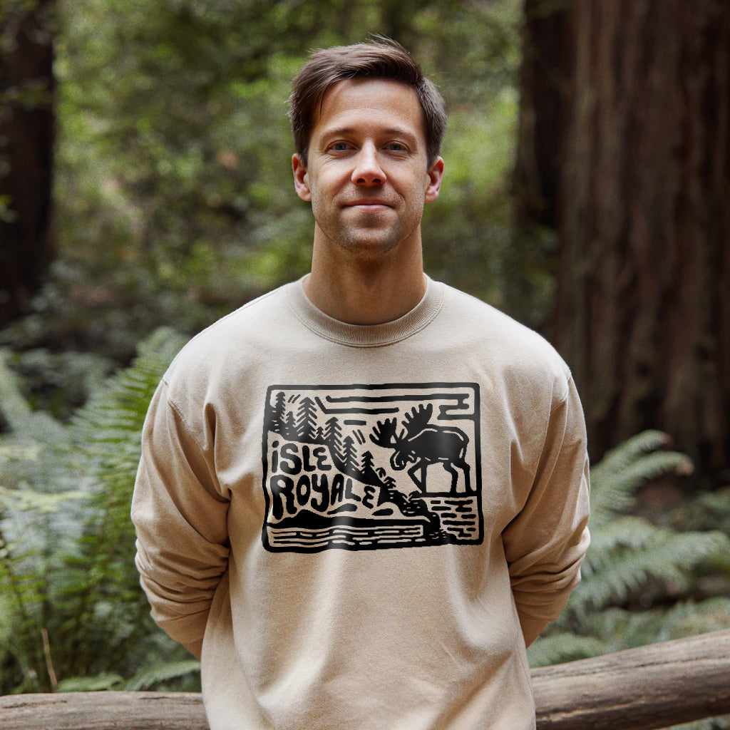 Isle Royale National Park Crewneck Sweatshirt Adventure and Outdoors Themed Sweatshirt