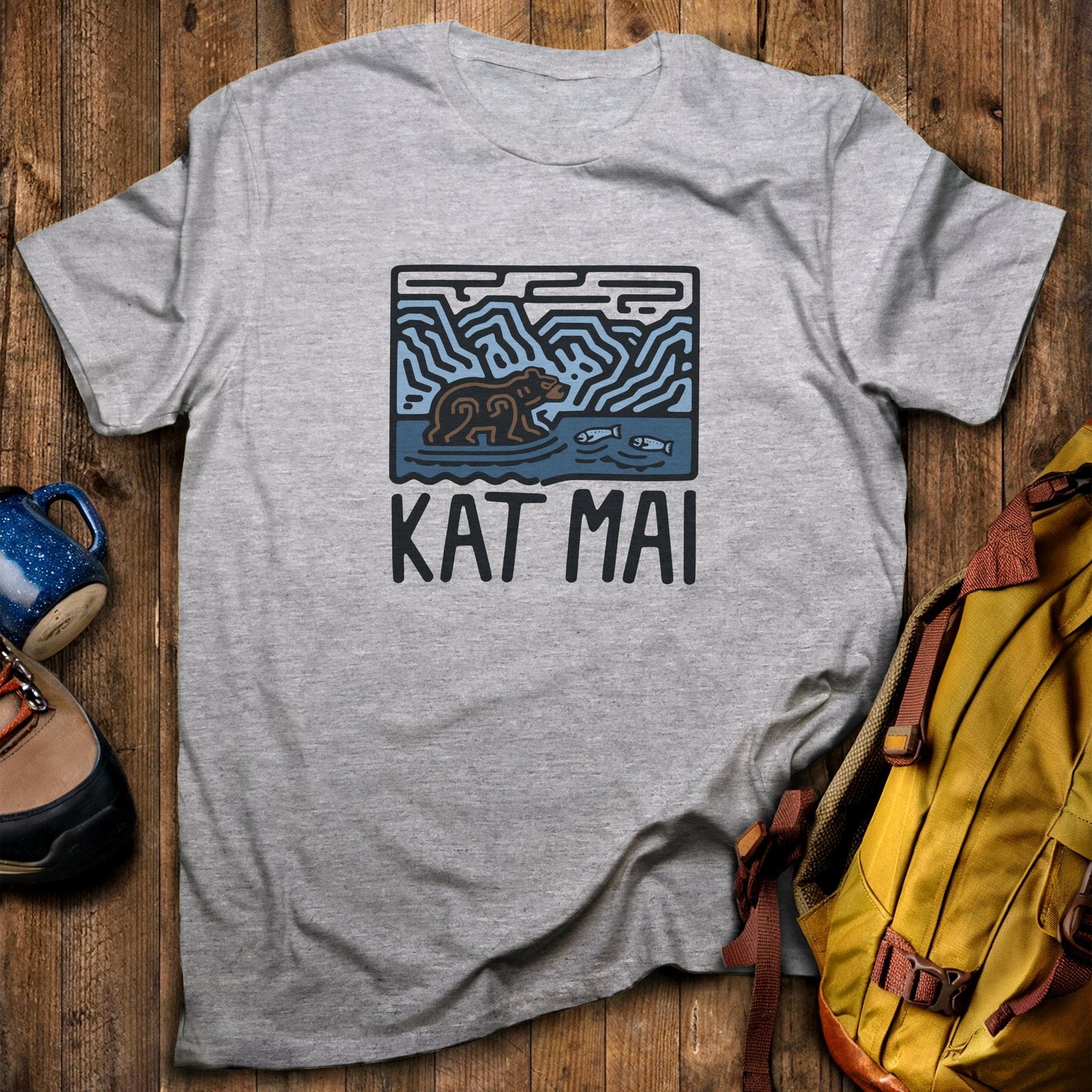 Katmai National Park T-Shirt Sport Grey Adventure and Outdoors Themed T-Shirt
