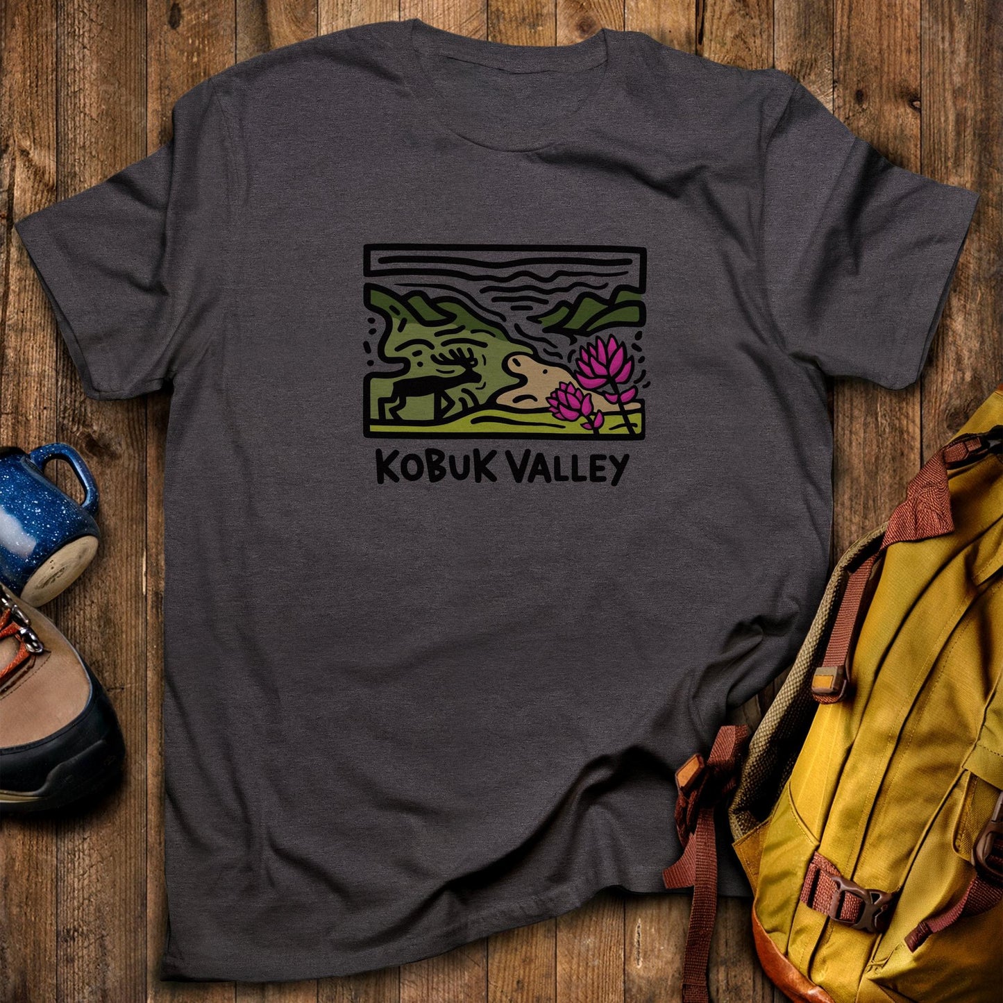 Kobuk Valley National Park T-Shirt Dark Heather Adventure and Outdoors Themed T-Shirt