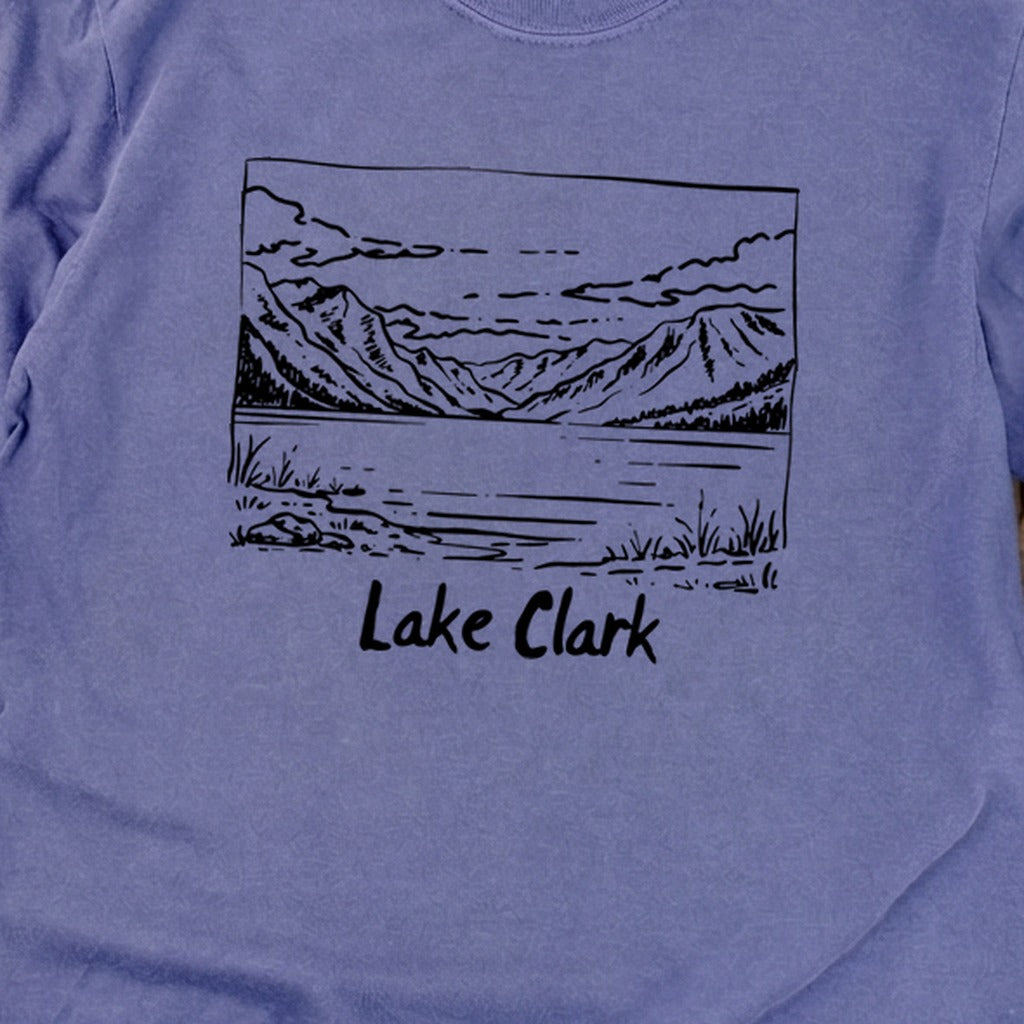Lake Clark Line Drawing Premium Long Sleeve