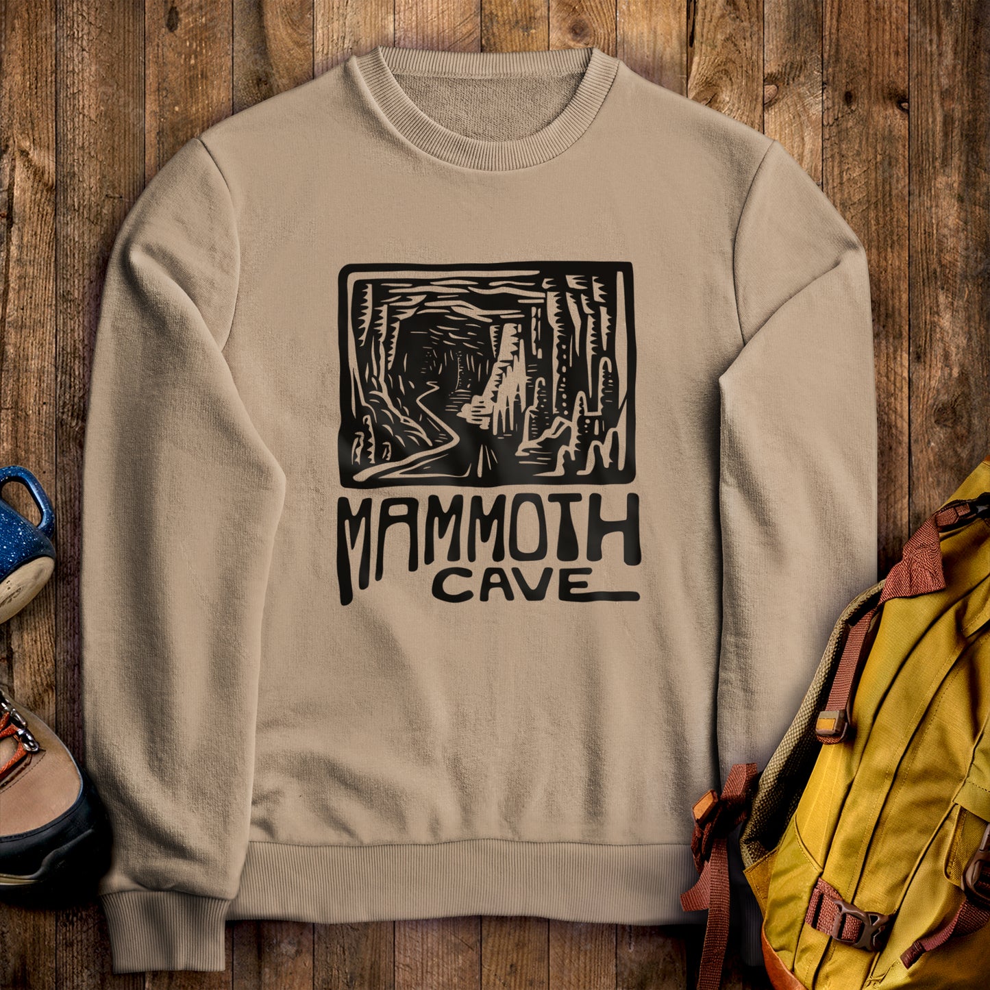 Mammoth Cave National Park Crewneck Sweatshirt Sand Adventure and Outdoors Themed Sweatshirt