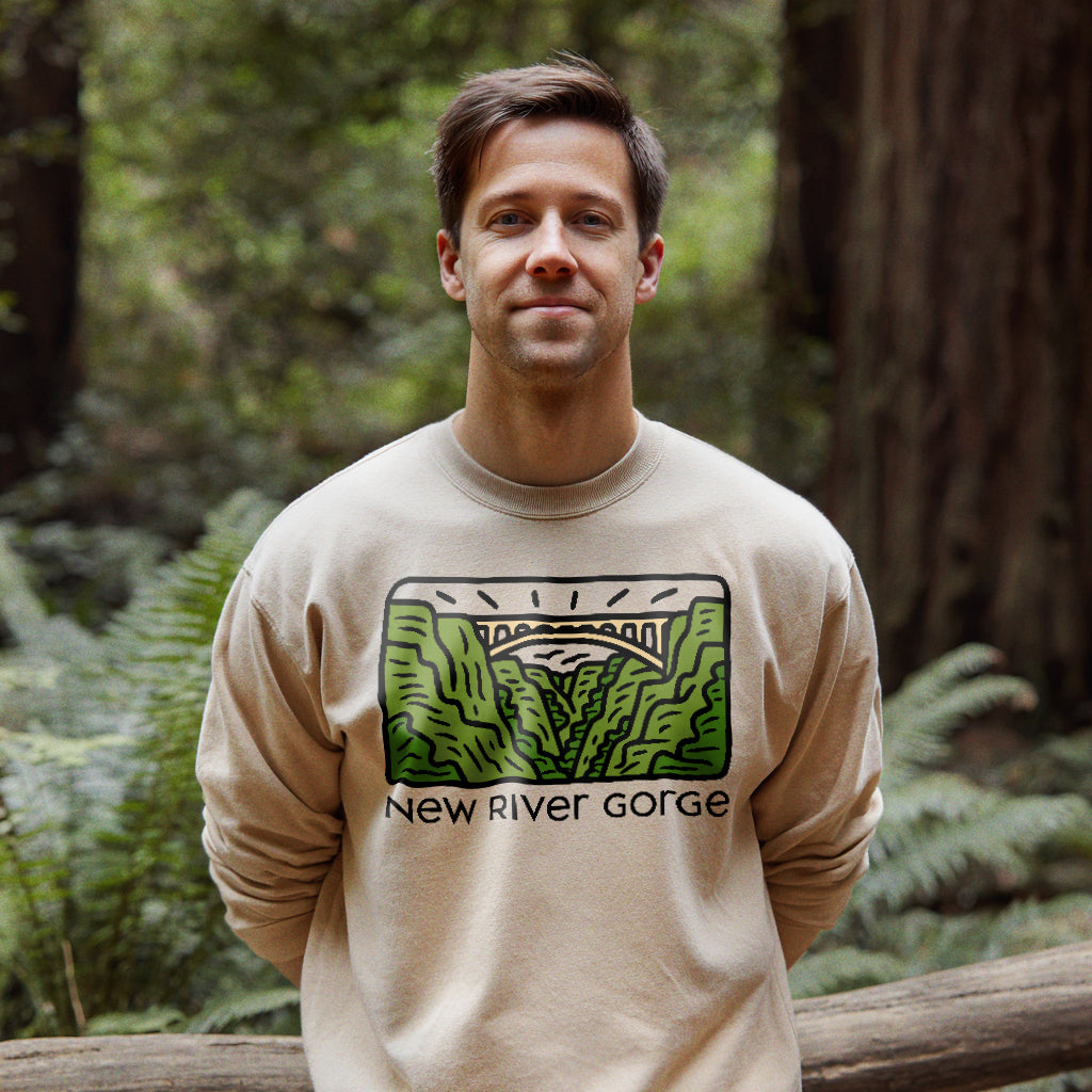 New River Gorge National Park Crewneck Sweatshirt Adventure and Outdoors Themed Sweatshirt