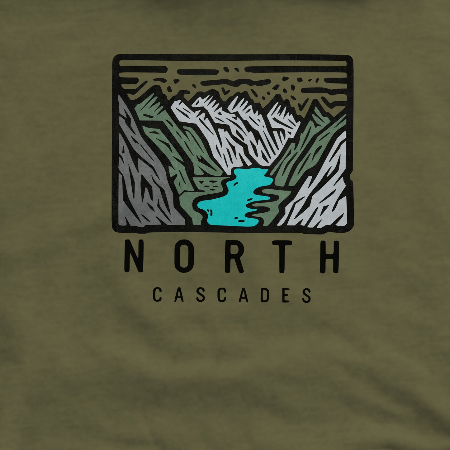 North Cascades National Park Crewneck Sweatshirt Adventure and Outdoors Themed Sweatshirt