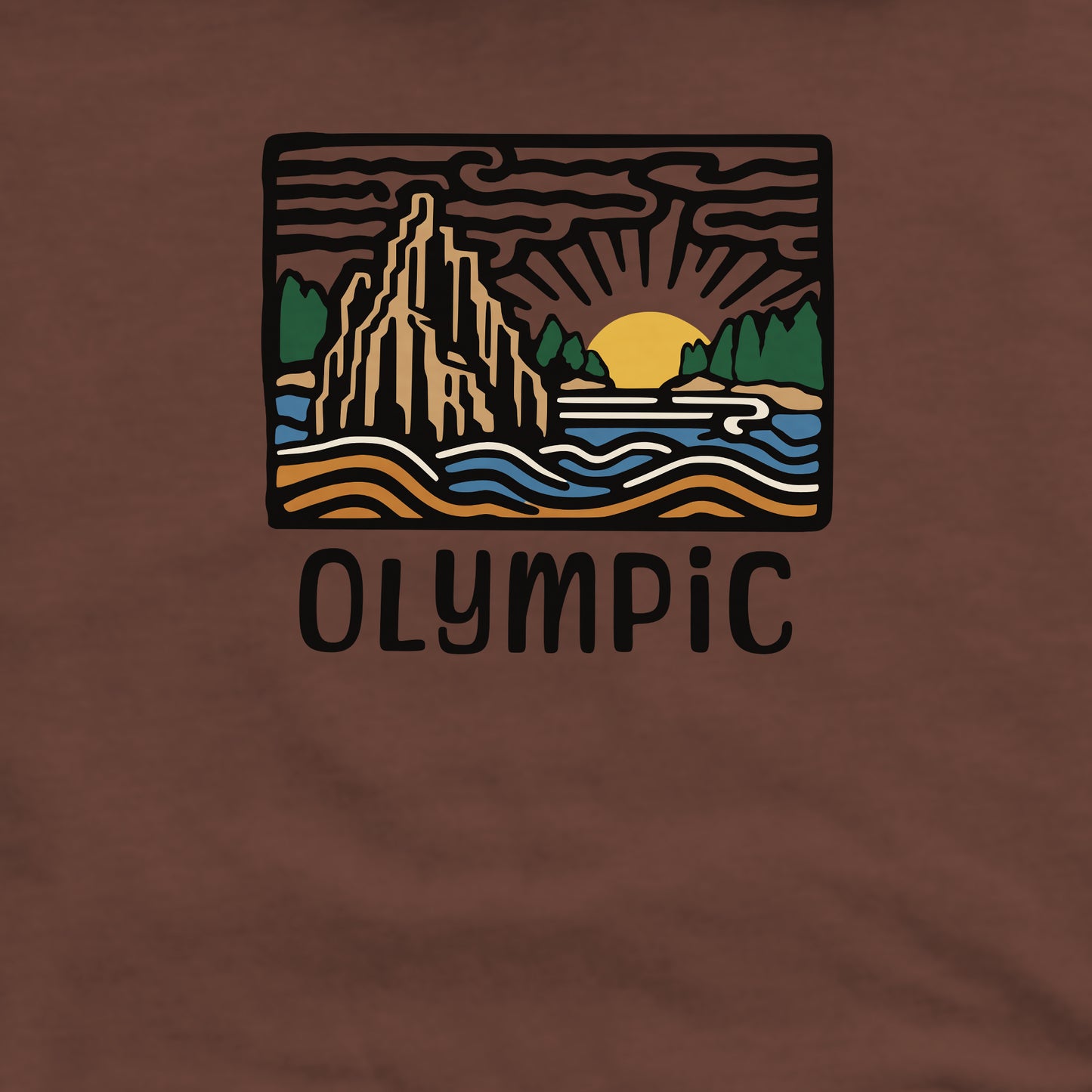 Olympic National Park Crewneck Sweatshirt Adventure and Outdoors Themed Sweatshirt