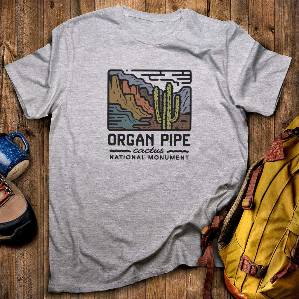 Organ Pipe Cactus National Monument T-Shirt Sport Grey Adventure and Outdoors Themed T-Shirt