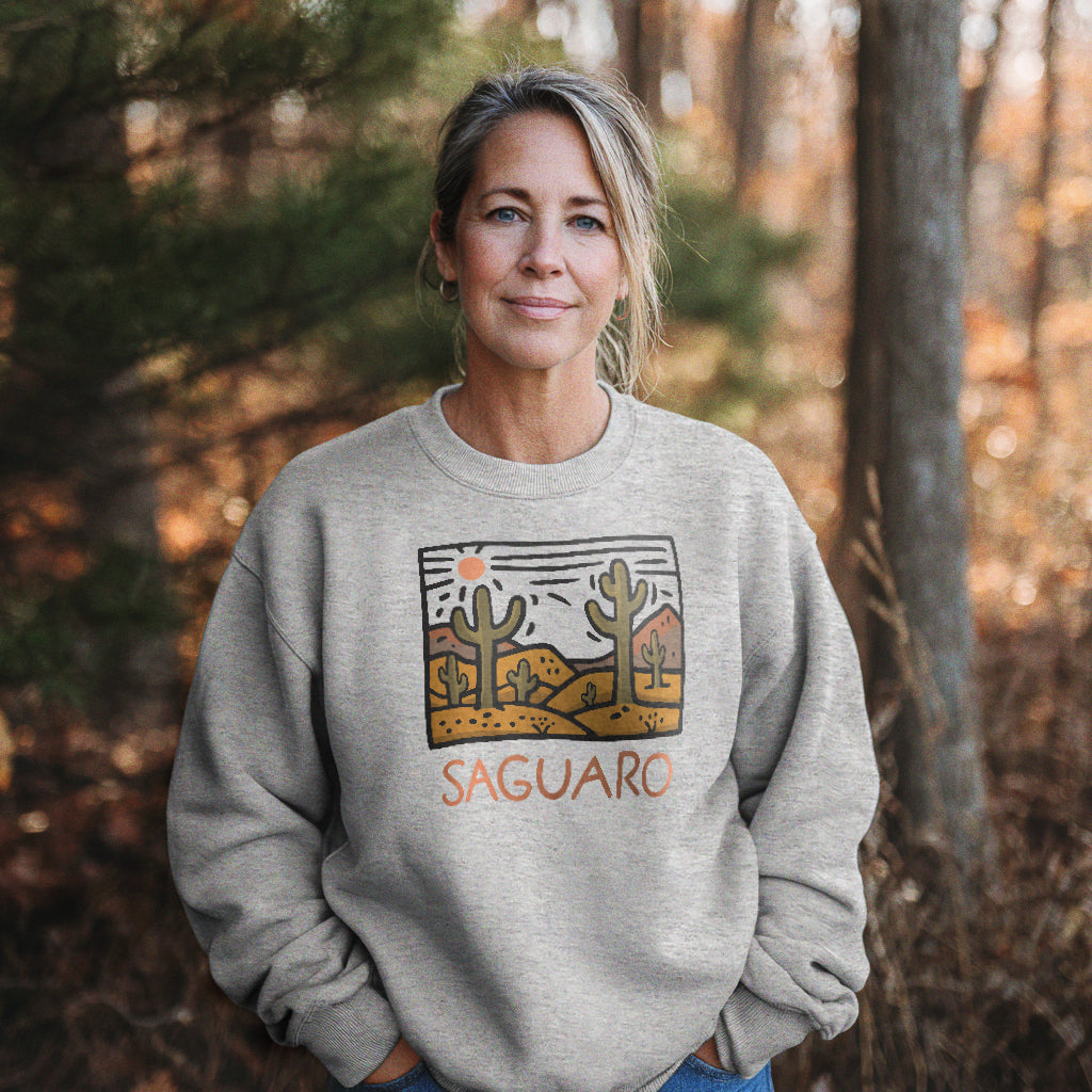 Saguaro National Park Crewneck Sweatshirt Adventure and Outdoors Themed Sweatshirt