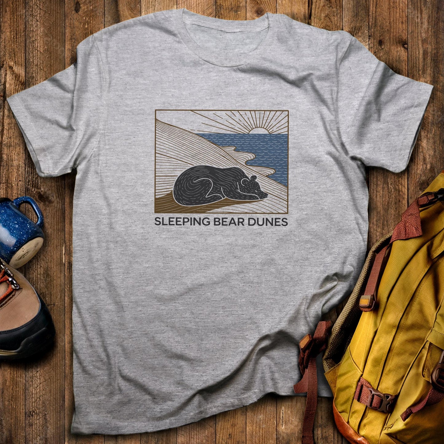 Sleeping Bear Dunes National Lakeshore T-Shirt Sport Grey Adventure and Outdoors Themed T-Shirt