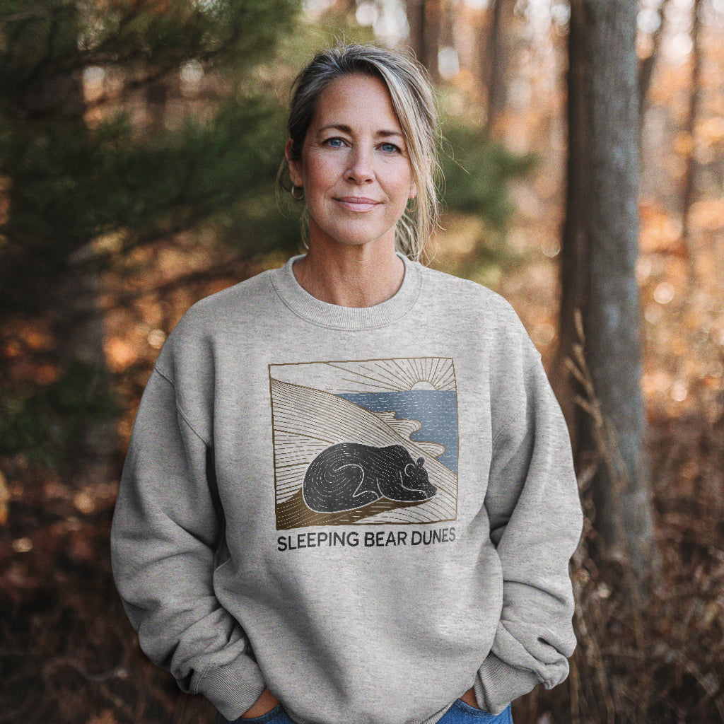 Sleeping Bear Dunes National Lakeshore Crewneck Sweatshirt Adventure and Outdoors Themed Sweatshirt