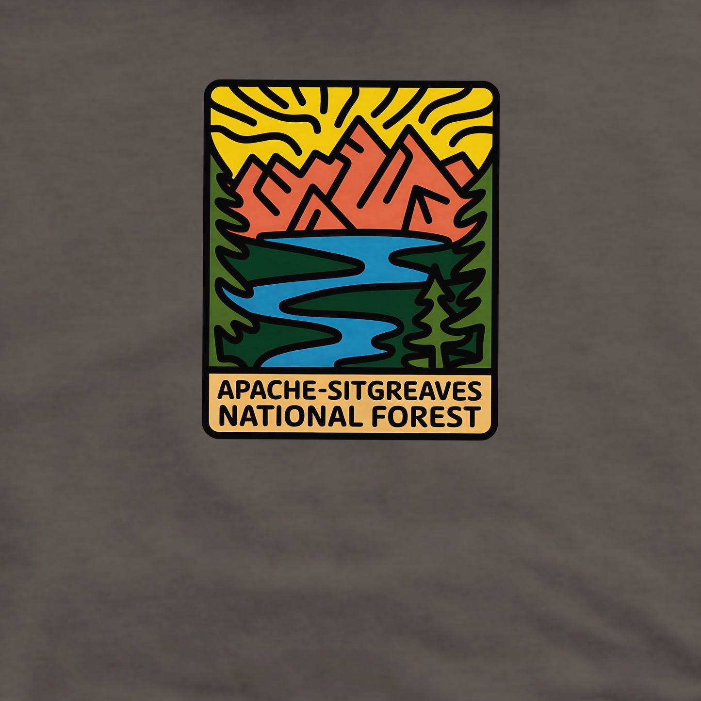 Apache-Sitgreaves National Forest Crewneck Sweatshirt Adventure and Outdoors Themed Sweatshirt