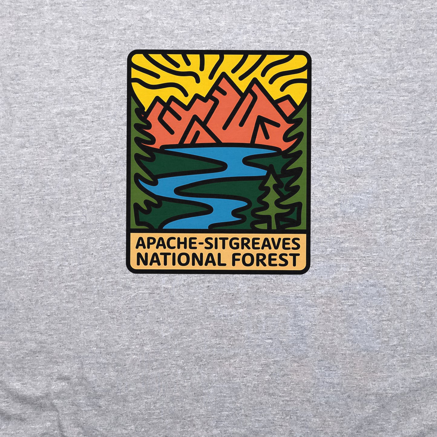 Apache-Sitgreaves National Forest Crewneck Sweatshirt Adventure and Outdoors Themed Sweatshirt