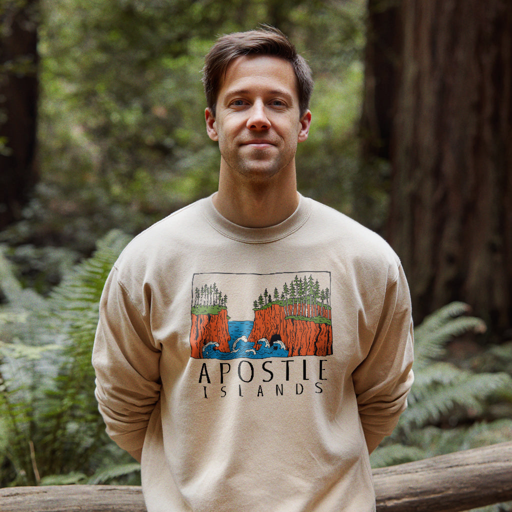 Apostle Islands National Lakeshore Crewneck Sweatshirt Adventure and Outdoors Themed Sweatshirt