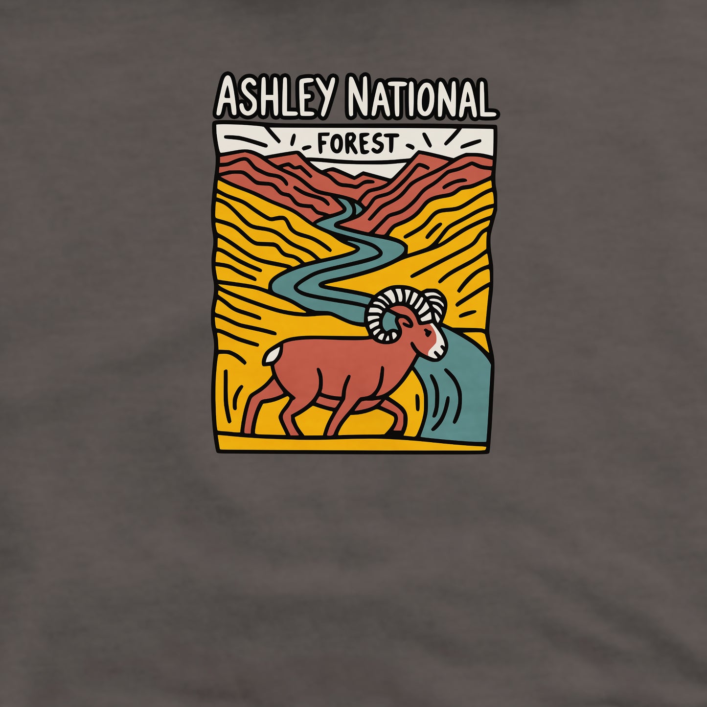 Ashley National Forest Crewneck Sweatshirt Adventure and Outdoors Themed Sweatshirt