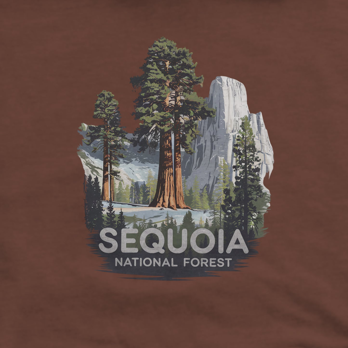 Sequoia National Forest Crewneck Sweatshirt Adventure and Outdoors Themed Sweatshirt