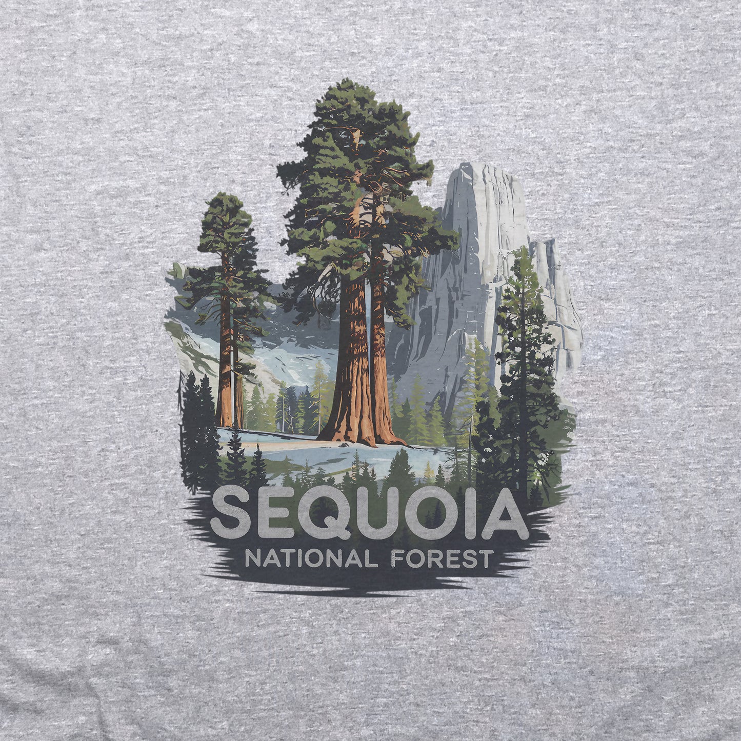 Sequoia National Forest Crewneck Sweatshirt Adventure and Outdoors Themed Sweatshirt