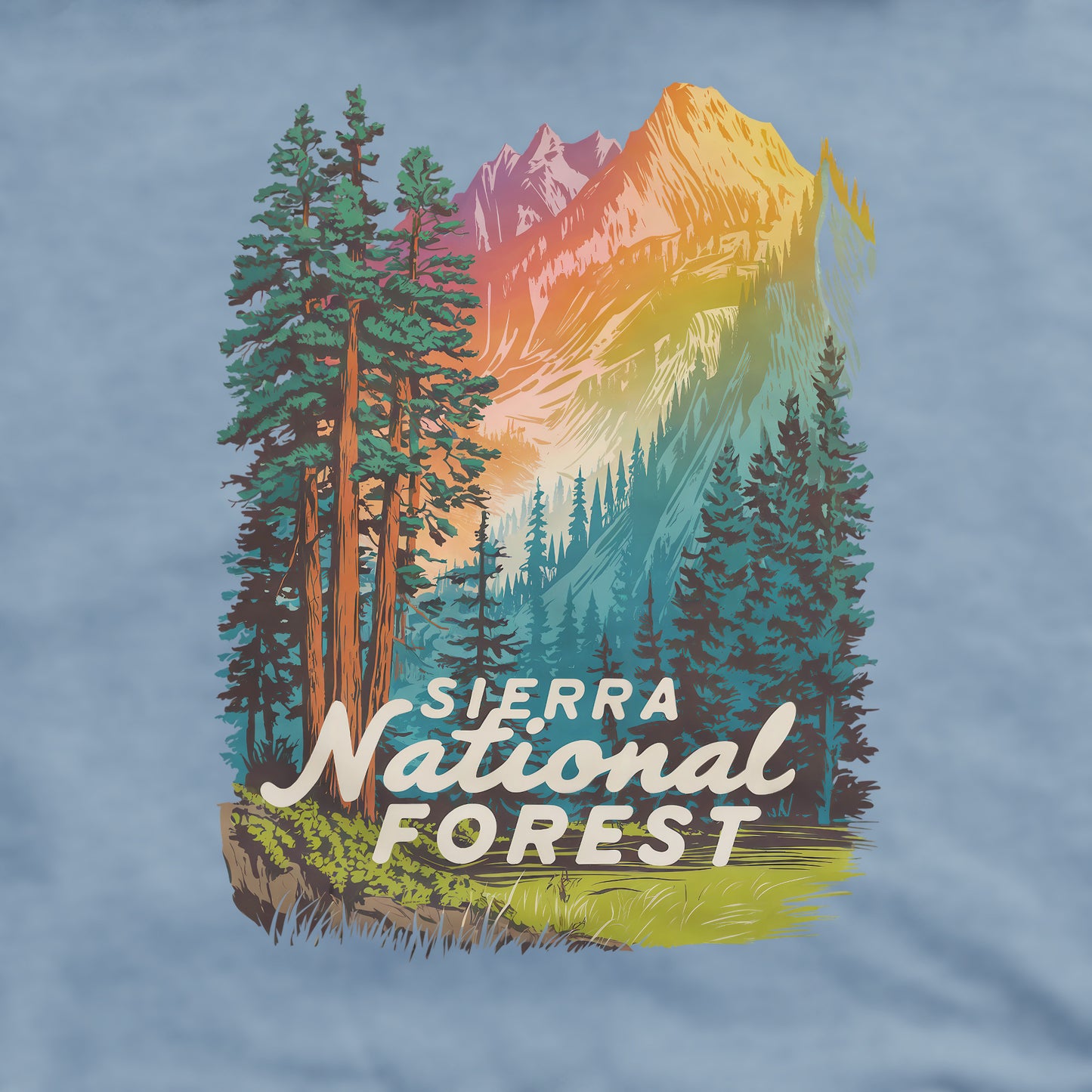 Sierra National Forest Crewneck Sweatshirt Adventure and Outdoors Themed Sweatshirt