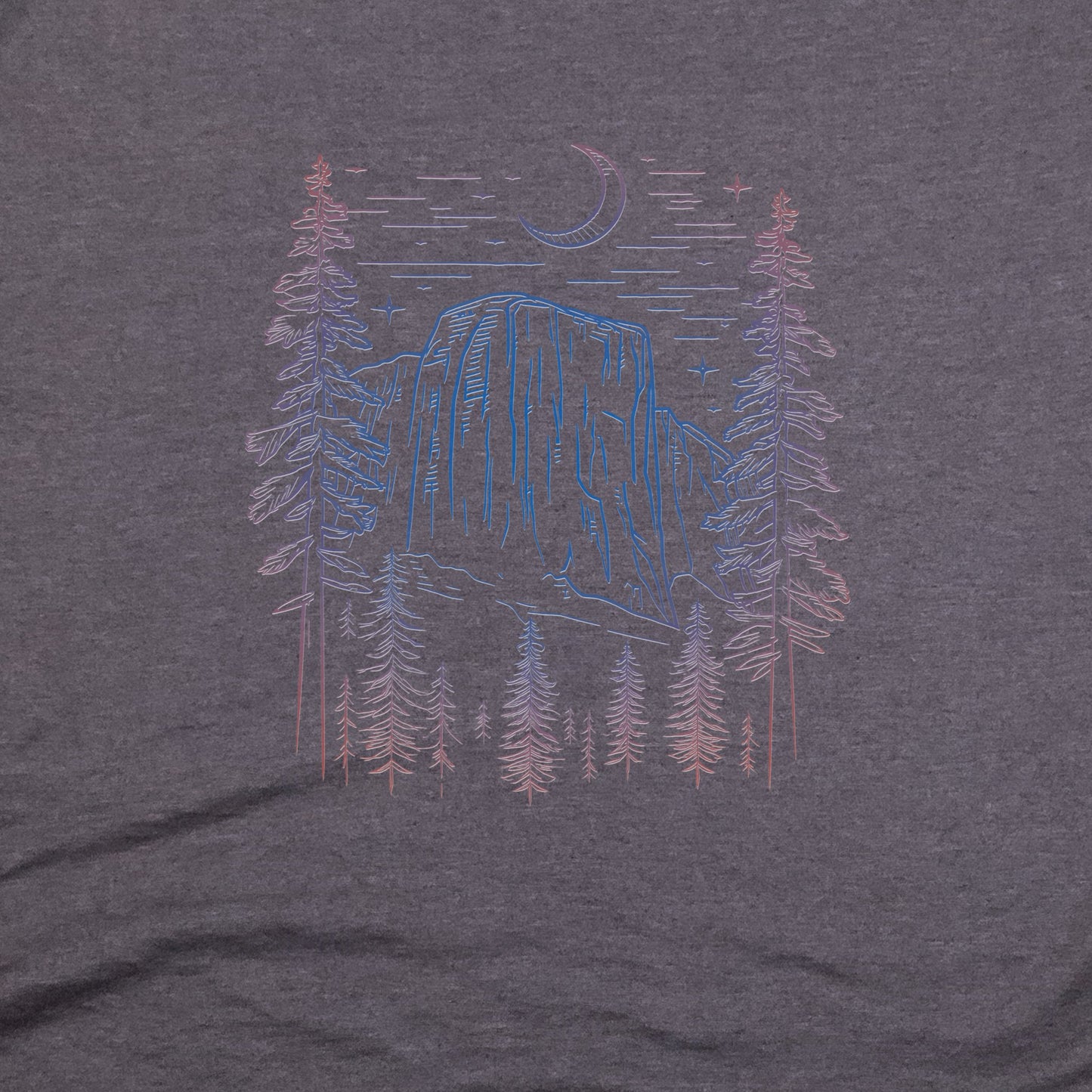 Yosemite El Capitan at Night T-Shirt Adventure and Outdoors Themed T-Shirt