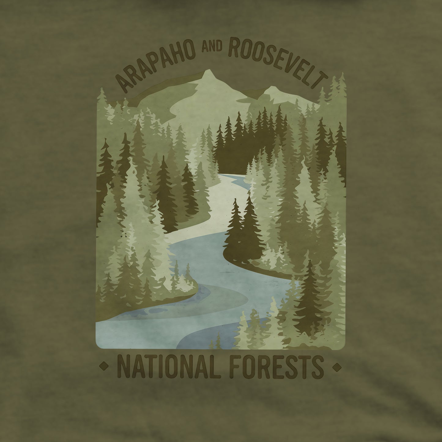 Arapaho and Roosevelt National Forests Crewneck Sweatshirt Adventure and Outdoors Themed Sweatshirt