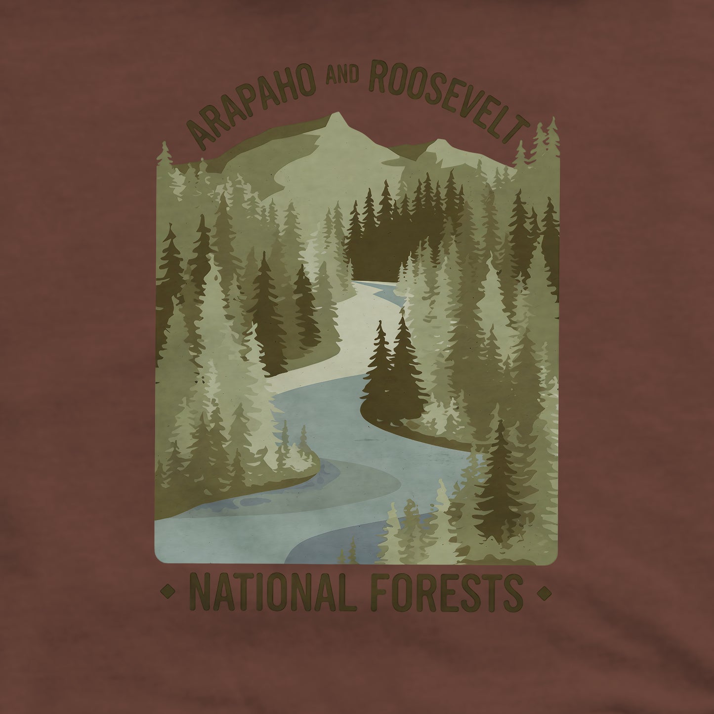 Arapaho and Roosevelt National Forests Crewneck Sweatshirt Adventure and Outdoors Themed Sweatshirt