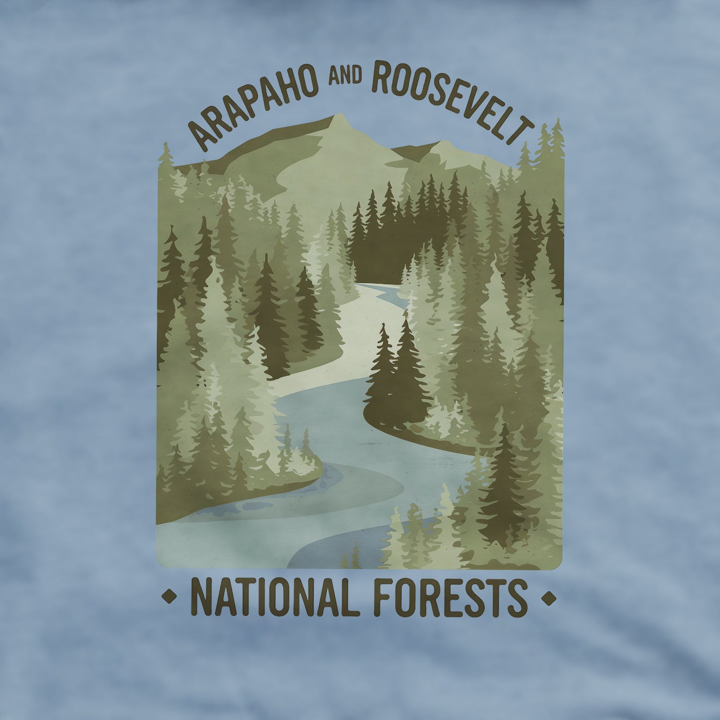 Arapaho and Roosevelt National Forests Crewneck Sweatshirt Adventure and Outdoors Themed Sweatshirt