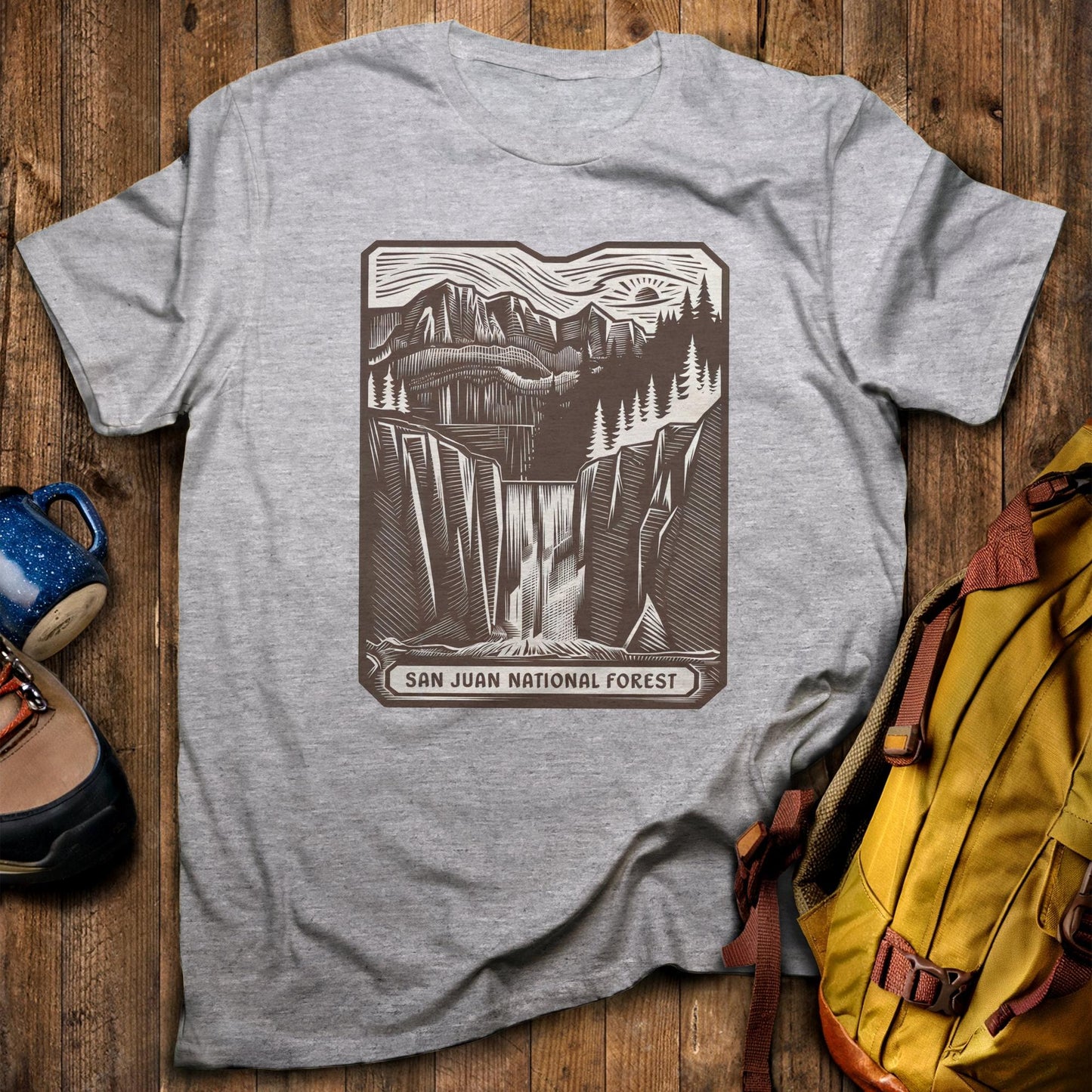 San Juan National Forest Vintage T-Shirt Sport Grey Adventure and Outdoors Themed T-Shirt