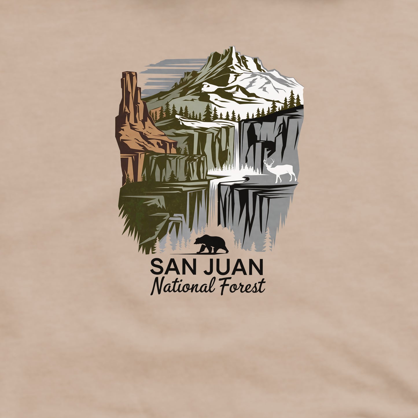 San Juan National Forest Crewneck Sweatshirt Adventure and Outdoors Themed Sweatshirt