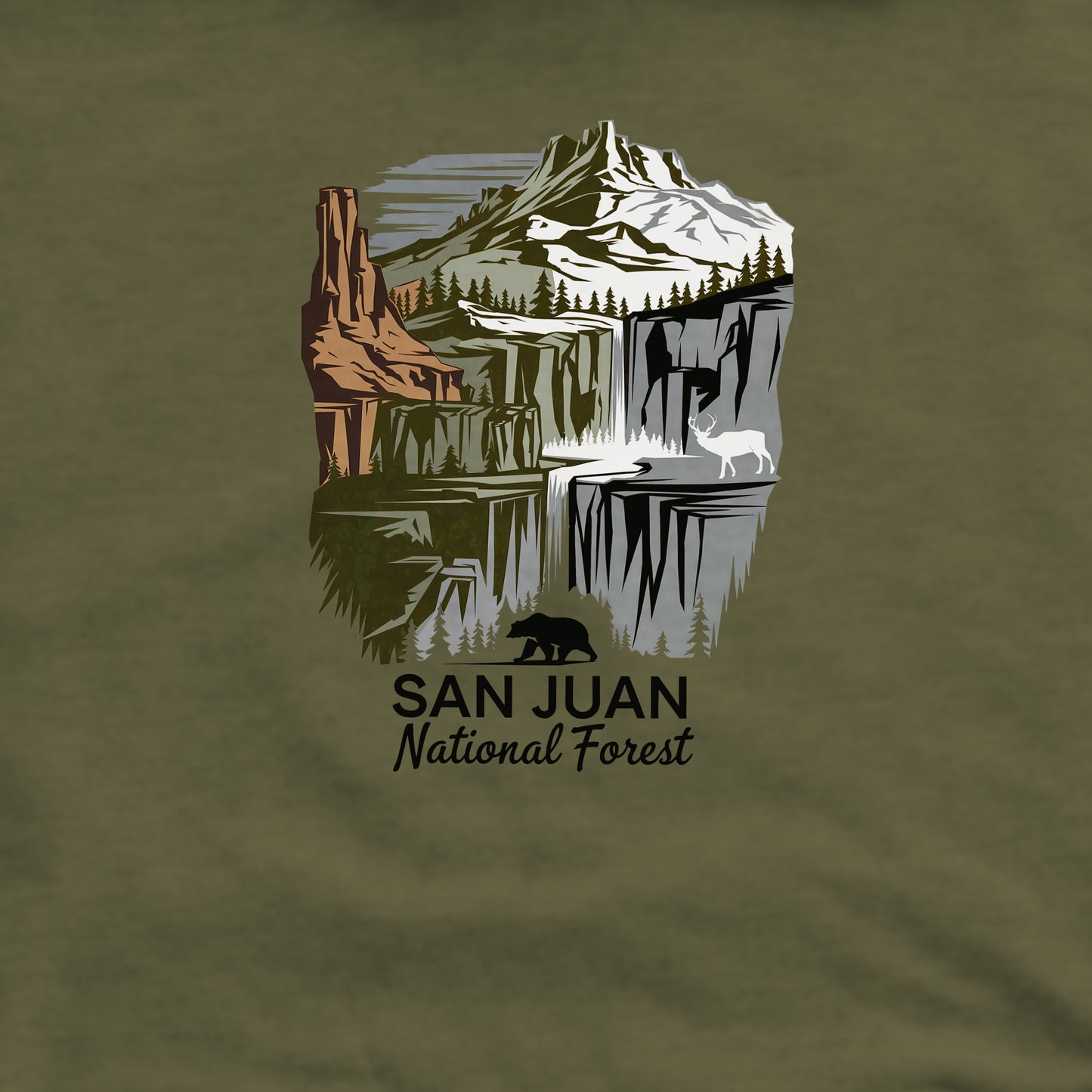 San Juan National Forest Crewneck Sweatshirt Adventure and Outdoors Themed Sweatshirt