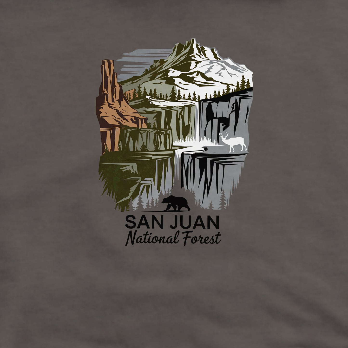 San Juan National Forest Crewneck Sweatshirt Adventure and Outdoors Themed Sweatshirt